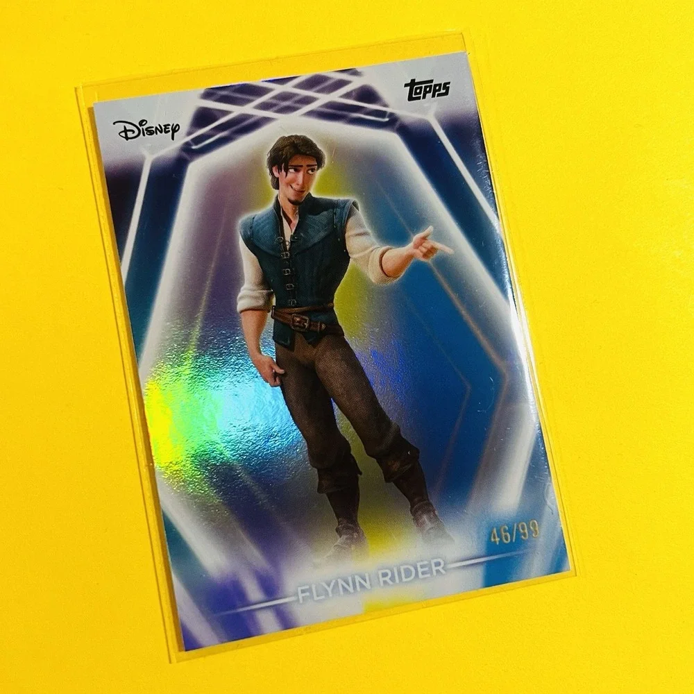 2026 Topps Disney Neon Flynn Rider /99 Blue Parallel Serial Numbered Card ✨‎